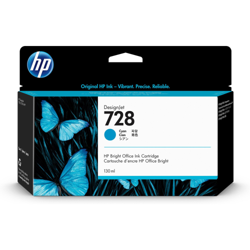 HP 728 CARTUCCIA INK-JET 130 ML CIANO